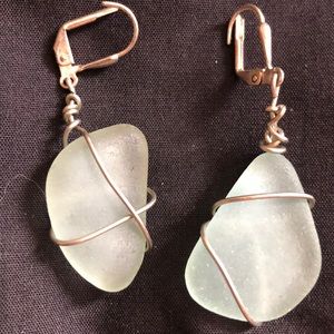 Sea glass earrings